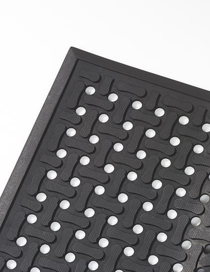 black medical flow-through mat