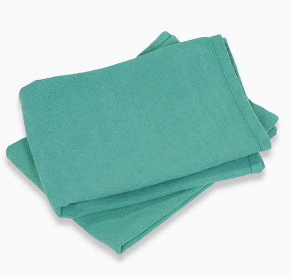 green surgical towel