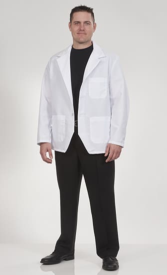 men's white counter coat