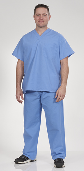 men's blue medical scrubs
