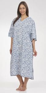 white hospital gown