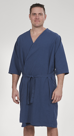 unisex navy blue traditional medical robe