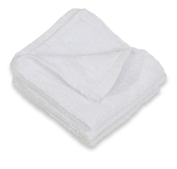 white medical terry cloth washcloth