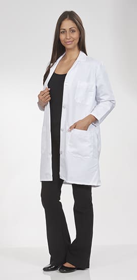 women's white staff coat