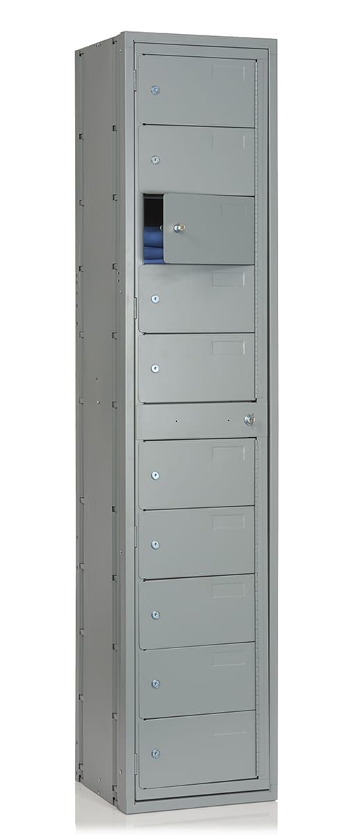 medical folded garment locker