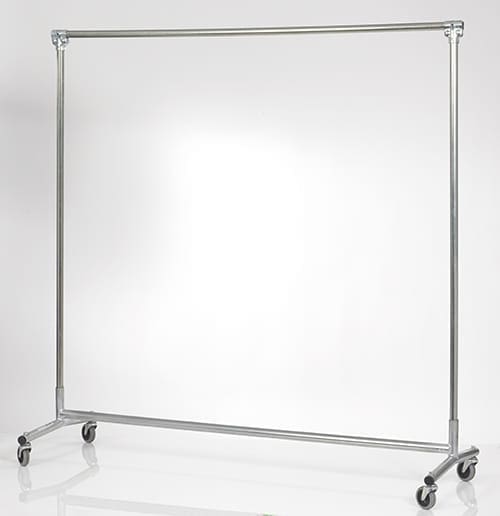 stationary medical garment rail